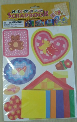  Make Your Own Scrapbook Stickers  Kids Craft School Scrapbooking Design Kit NOS