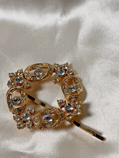 Gold Tone And Rhinestone Hair Pin