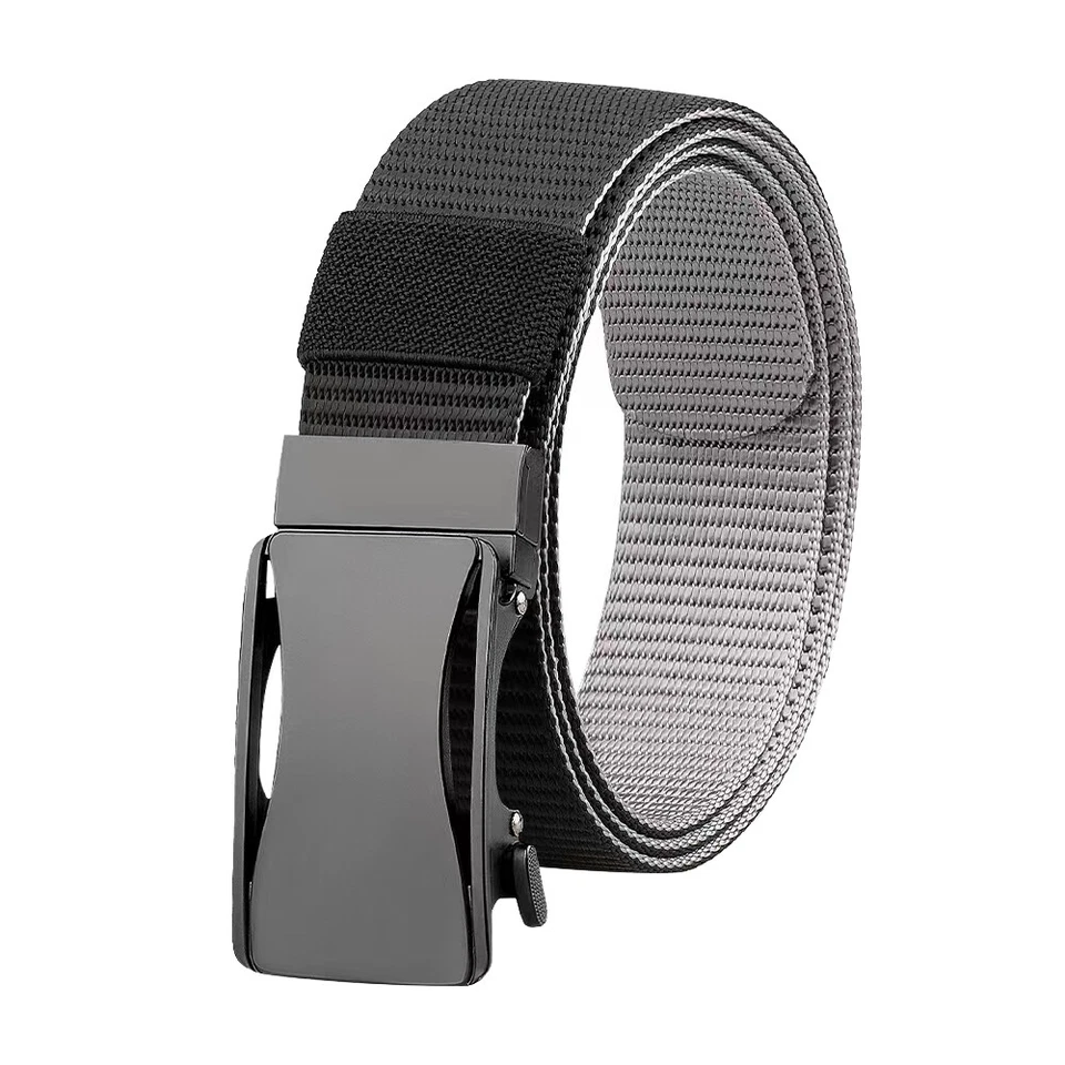 Cinturón táctico de trinquete para hombre cinturones de tela de nailon para hombre con hebilla deslizante automática Foto 4 de 4