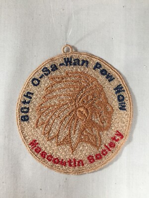 O-Sa-Wan Pow Wow 60th ann headdress Mascoutin Society Emblem Patch