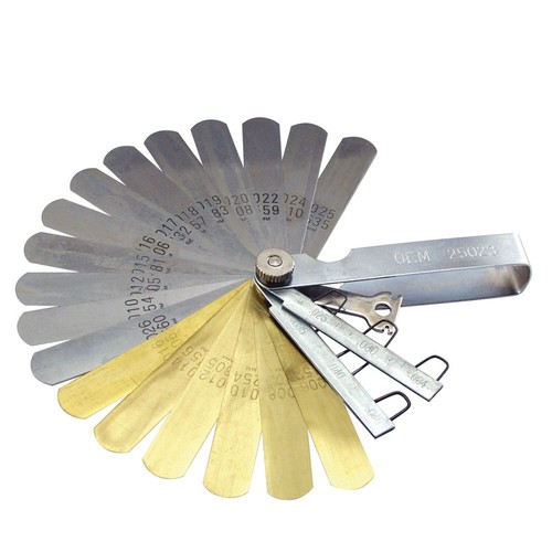 Combination Tune-Up Feeler Gauge Metal Steel Blades Metric SAE 18 Piece - Foto 2 di 3
