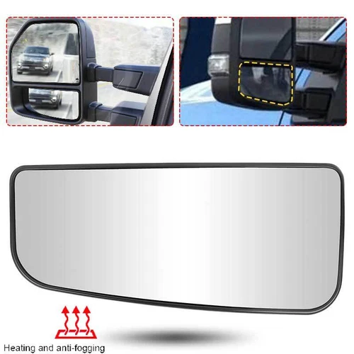 Left Driver Side Mirror Glass Heated For Ford Super F250 Duty F350 2017-2022