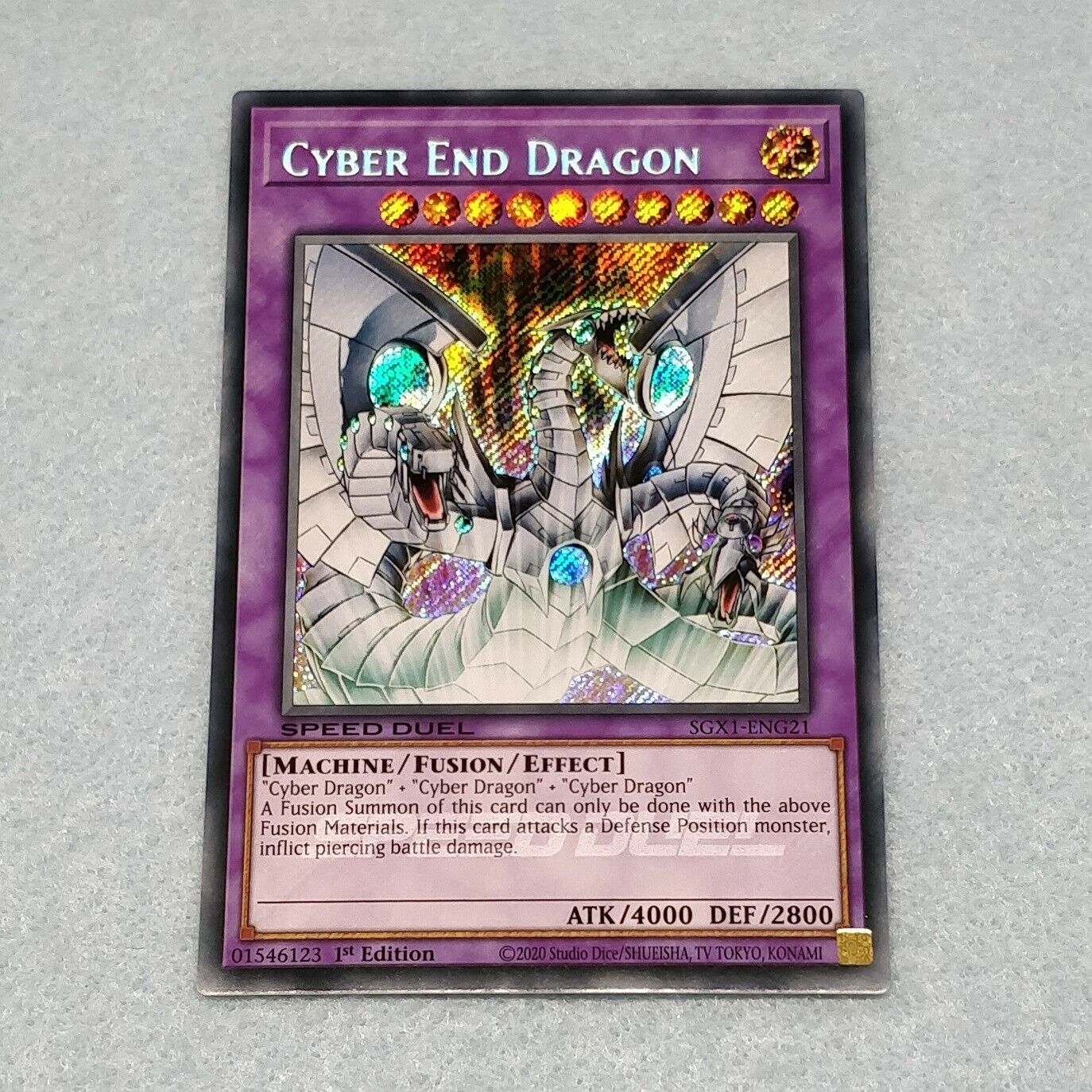 1x Yugioh Cyber End Dragon SGX1 1st Edition Secret Rare Card NM