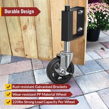Heavy Duty Gate Caster, Spring Loaded Gate Wheel, Swivel Gate Caster Wheel 220LB