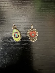 Benny & Valerie Aldrich Sterling Silver Turquoise & Multi-Stone Pendant Charms
