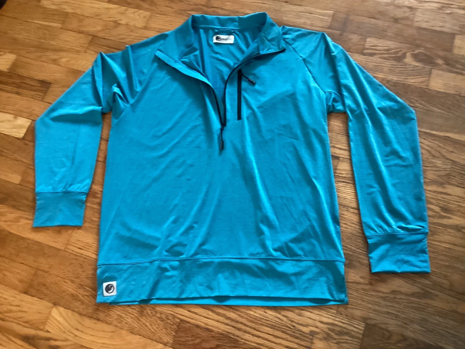 men's Musk Ox Quick- Dry Sport Quarter Zip Pullover shirt teal blue size XL
Opens in a new window or
