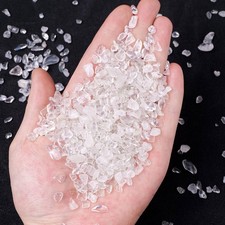 100g Clear Quartz Crystal Gravel Chips Natural Stones Reiki Gemstones Decor
