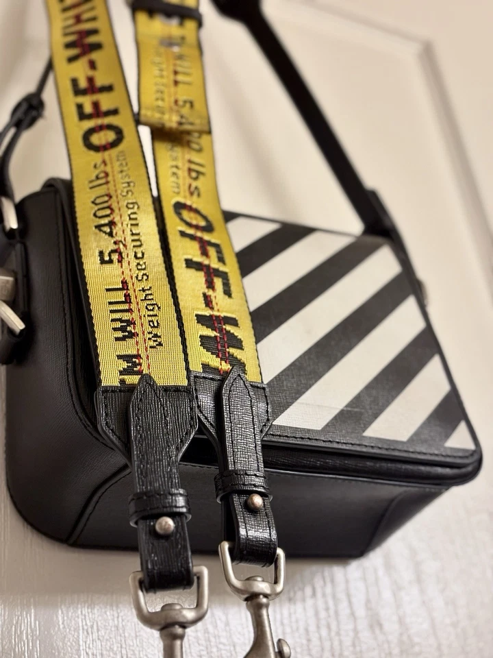 Off-White Main Label Diag Flap Bag 2013 w/ Yellow Industrial Strap – Rare - Image 4 of 4