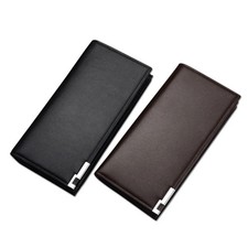 Business Men's Long Wallet Metal Decoration Multi Function High Capacity Money C