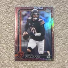 Topps 2025 Caleb Williams Leather Refractor Chicago Bears #52 Football Card