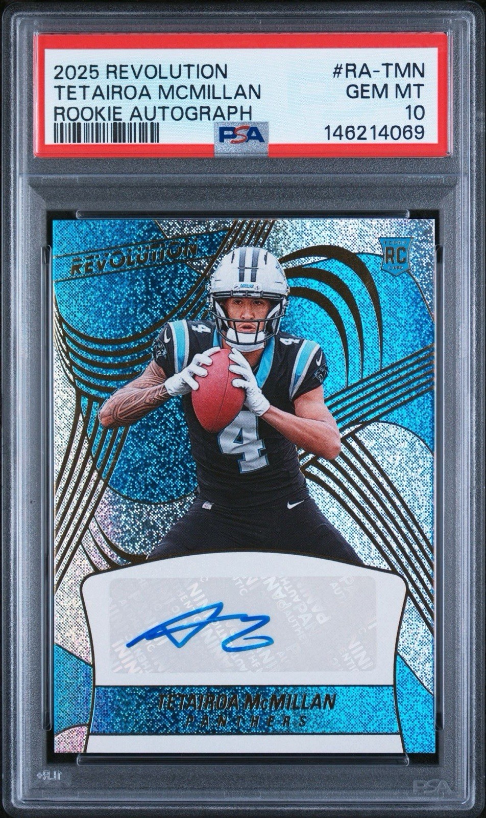 Tetairoa McMillan Panini Revolution Rookie Autographs #RATMN Base