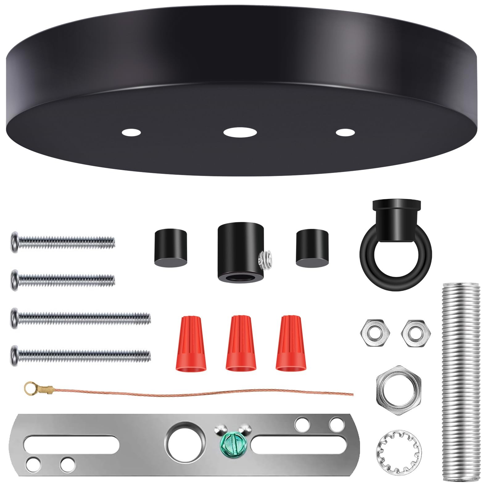 Kit With Heavy Duty Replacement Ceiling Cover Plate & M...