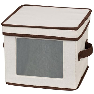 Household Essentials Natural 532 Dinnerware Box with Lid and Handles | Storage