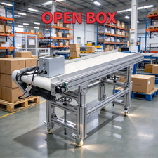 OPEN BOX! 59"L * 7.9"W Electric PVC Belt Conveyor 110V 120W Adjustable Speed