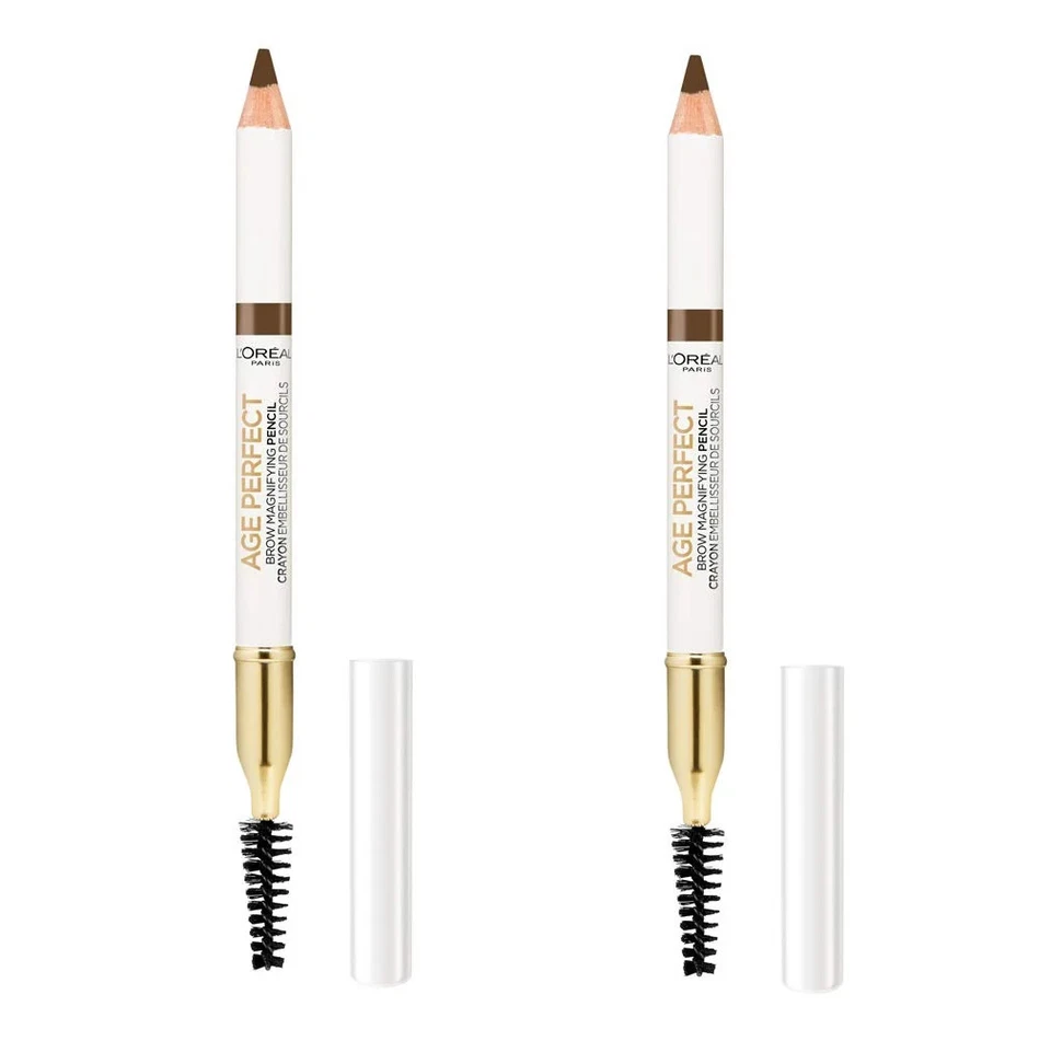 Упаковка из 2 L'Oreal Paris Age идеальный увеличительный карандаш для бровей, мягкий коричневый 202 - Изображение 4 из 4