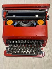 Olivetti Valentine Red Typewriter w/Case Retro Antique Vintage From Japan thumbnail
