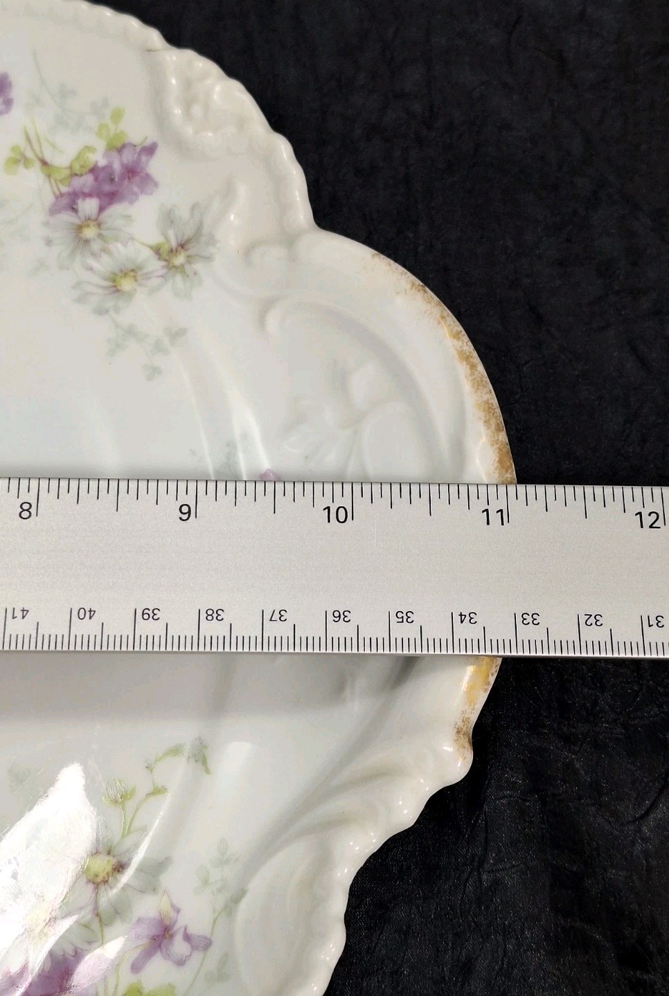 Haviland & Co Limoges France Antique 1895-1900 Schleiger 264 Violets Platter 11”