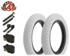 ALTA 12½ x 2¼ Tire Set – Comp III HF-143G All White w/90d Schrader Valve, 8pc.