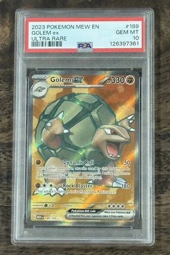 🪨 Golem ex 189/165 PSA 10 🪨 Scarlet & Violet 151 Ultra Rare Pokémon