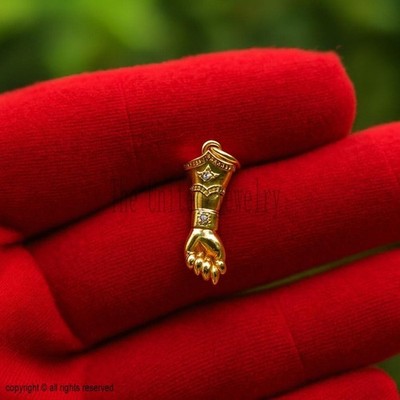 925 Sterling Silver Handmade Figa Diamond Charm Pendant Jewelry