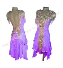 jz Handmade Women Samba Ballroom Swing Salsa Rumba Latin Dance Dress RHYTHM