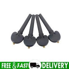 4pcs Violin Fiddle Peg Black Tuning Peg Set Maplewood Violin Tuning Pegs 4/4Size