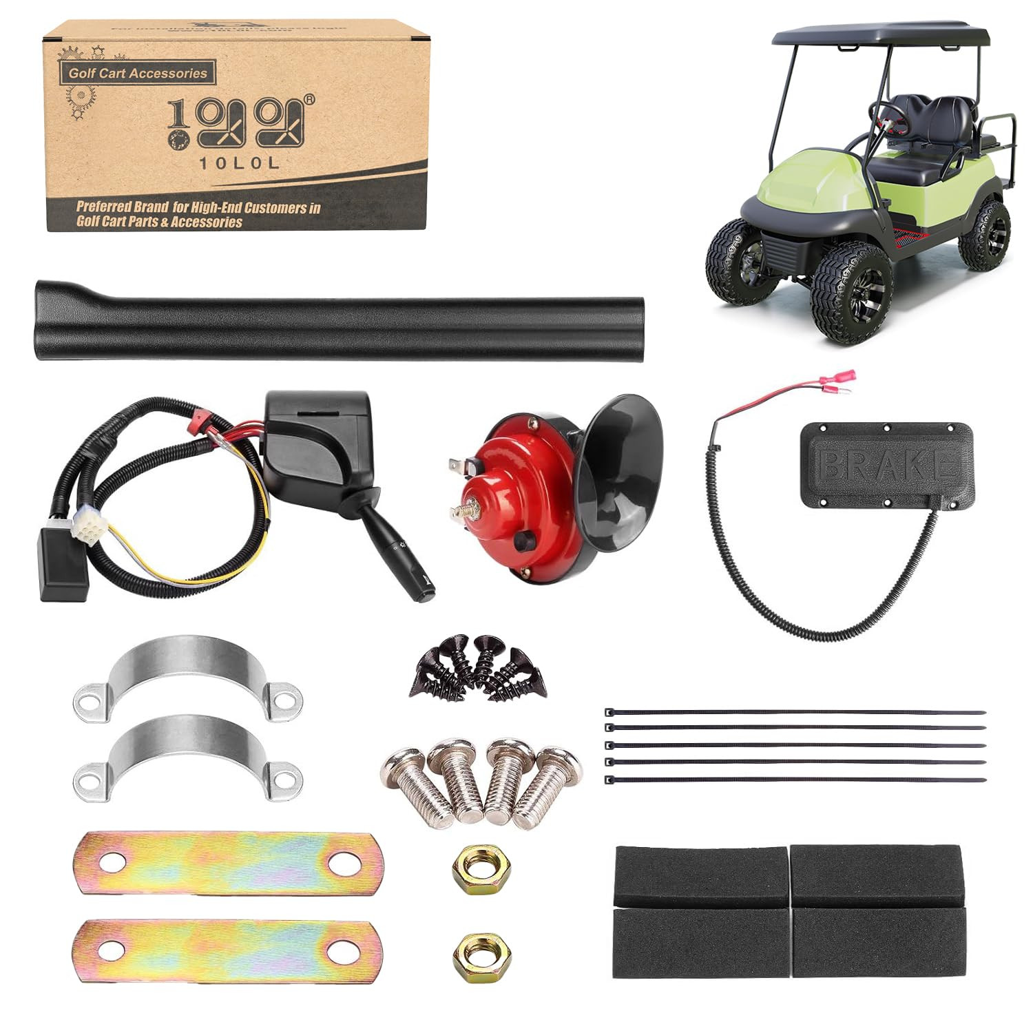 Golf Cart Turn Signal Kit with Horn, Blinker, and Brake Ligh