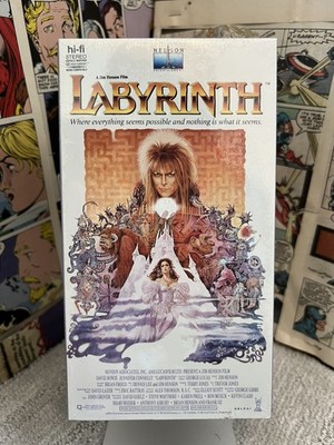 Labyrinth VHS 1986 Bowie Henson Jennifer Connelly Fantasy Cult Classic SEALED