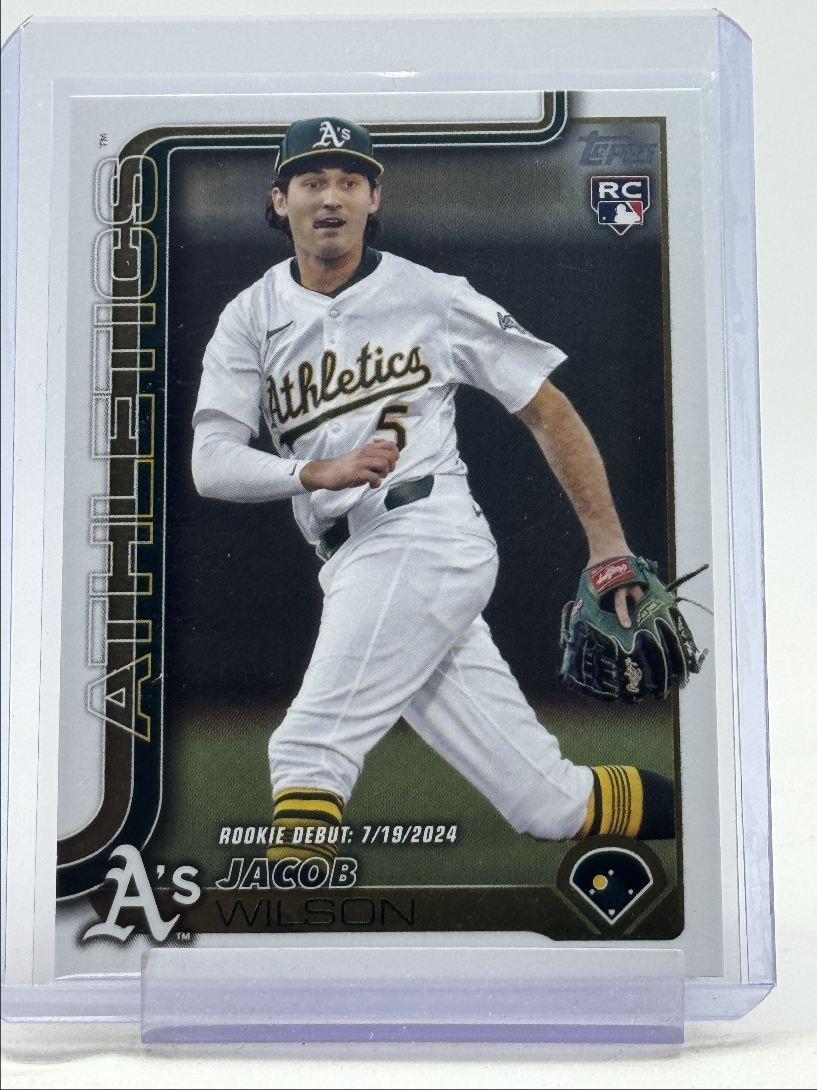 JACOB WILSON 2025 TOPPS UPDATE SERIES ROOKIE DEBUT ATHLETICS B RC Q0154