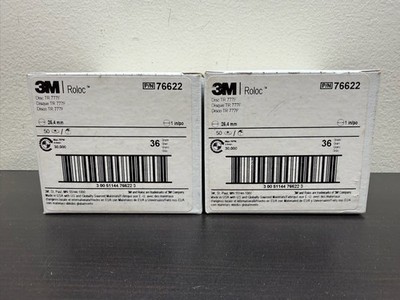 Lot of 100 3M Roloc 1'' Quick Change Disc TR 777F 36 Grade 76622