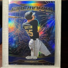 2025 Panini Prizm - Fireworks Konnor Griffin, Konnor Griffin #25 Blue Prizm /99