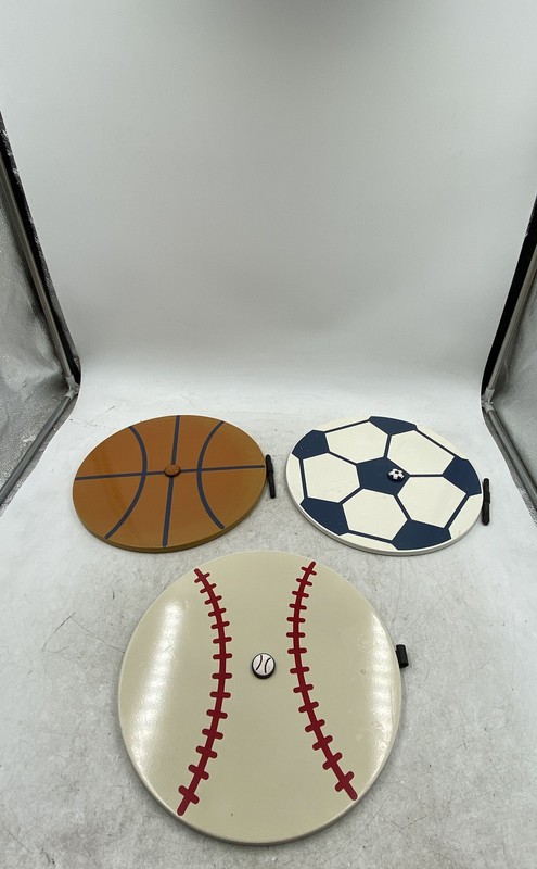 Multicolor Sports Balls Wall Hanging Dry Erase Board With Magnet Lot Of 3