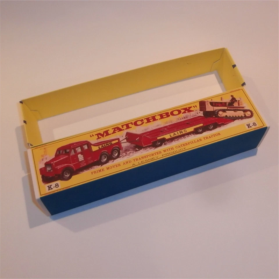 Matchbox Lesney King Size K  8 Prime Mover Trailer & Caterpillar Set Repro Box - Image 4 of 4