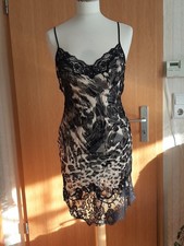 Lise Charmel 40 Neglige Babydoll Leopardenmuster Spitze Satinband mit Seide