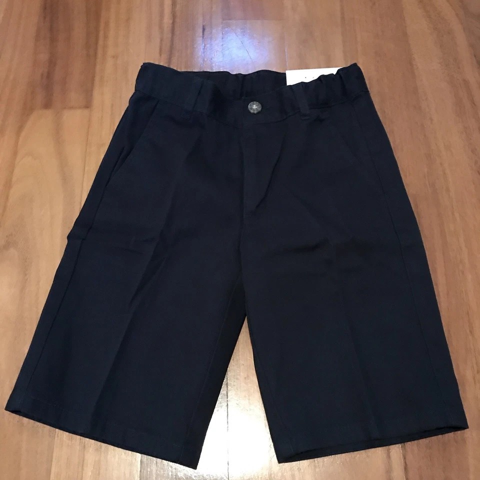 Uniforme IZOD para niños azul marino caqui/ajuste plano casual Pantalones cortos cintura talla 7 Foto 4 de 4