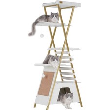 72.4" Cat Tree, Modern Cat Tower for Indoor Cats, Multi-Level Cat Condo with ...