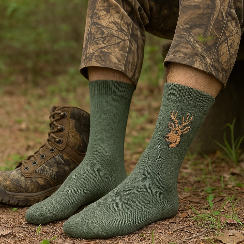 La Chasse ® hunting socks with motif "Roebuck" in 3-pack hunting socks by Oefele - Image 2 of 3