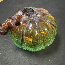 MINI SQUAT GREEN YELLOW GOLD COPPER GLASS PUMPKin