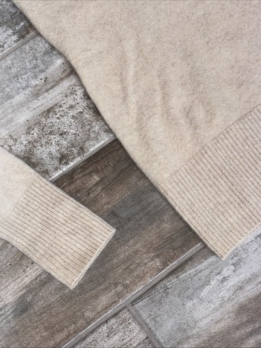 J.Crew italienischer Kaschmir gerippter Rollkragen Pullover beige camel hellbraun Damen Größe S - Bild 3 von 5