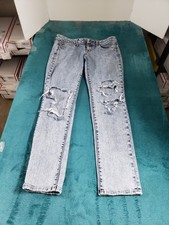 American Eagle Jeans Size 10 Womens Blue Denim Stretch Pants Mid Rise Skinny