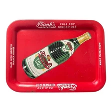 Philadelphia Frank’s Pale Dry Ginger Ale Soda Pop Tin Metal Advertising Tray