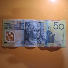 2007 $50 Australian Banknote 1st Year of Steven’s/Henry and AA07 First Prefix