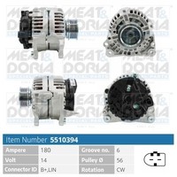 Meat & Doria Lichtmaschine Generator FüR VW Passat Variant 365 2.0 TDI 1.6 3C5