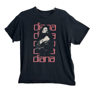 DIANA ROSS Shirt Adult M Black Classic Concert Tour Music TShirt 90s 80s Graphic