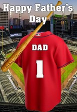 pnc215 Atlanta Braves Happy Vatertag personalisierte Grußkarte