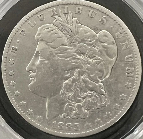 1885-O Morgan Silver Dollar in good/VG condition,circulated