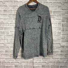 Disney Parks Spirit Jersey Mens XL Grey Acid Wash Disneyland D Est 1955 Long Slv