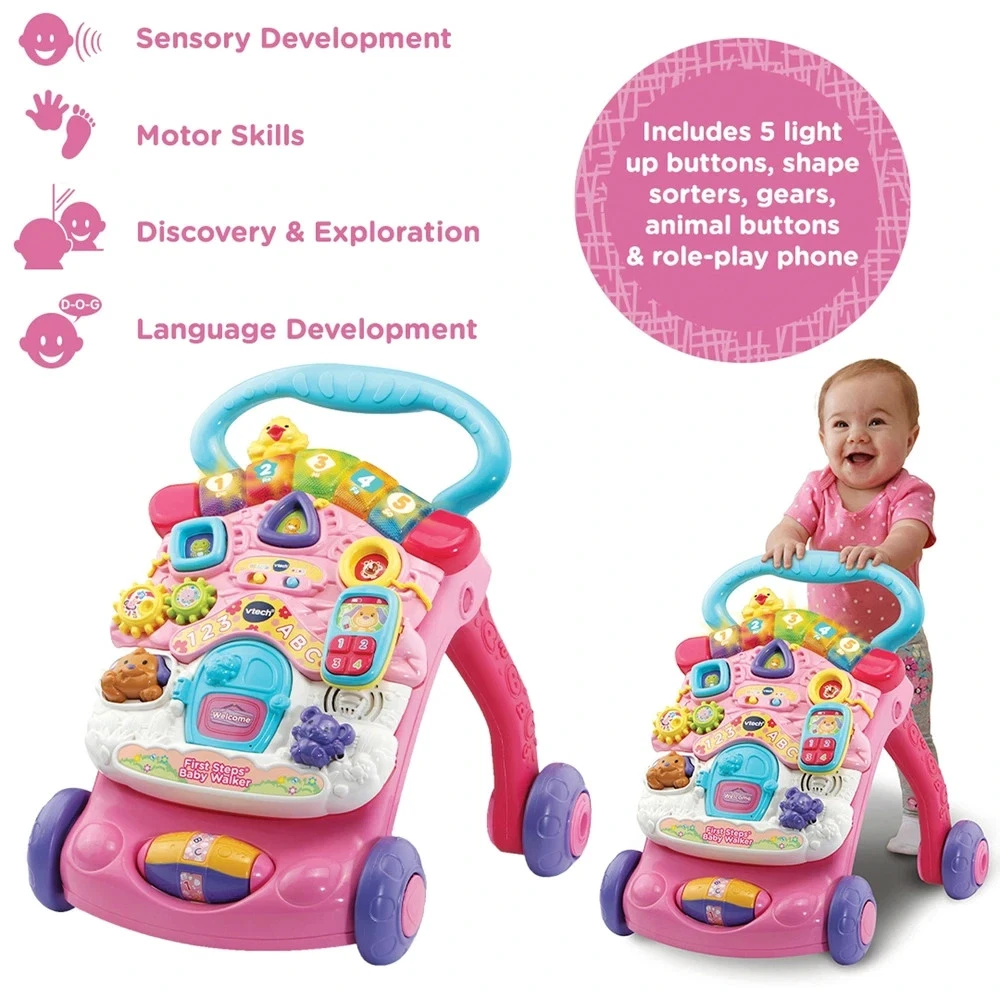 VTech Baby 2-in-1 First Steps Baby Walker [Pink] with Play& Learn Activity Panel
Opens in a new wind