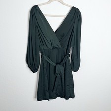 Banana Republic Dress Women’s Size 10 Mini Blouson Emerald Hunter Dark Green B15