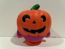 4 Orange Squishy Jack-O-Lantern